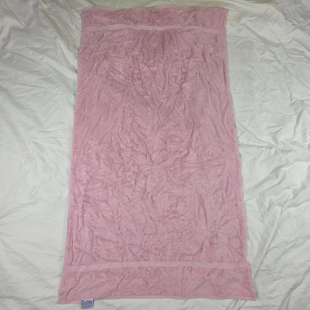Vintage Royal Velvet By Fieldcrest Pink Bath Towel 100% Cotton Plush Absorbent